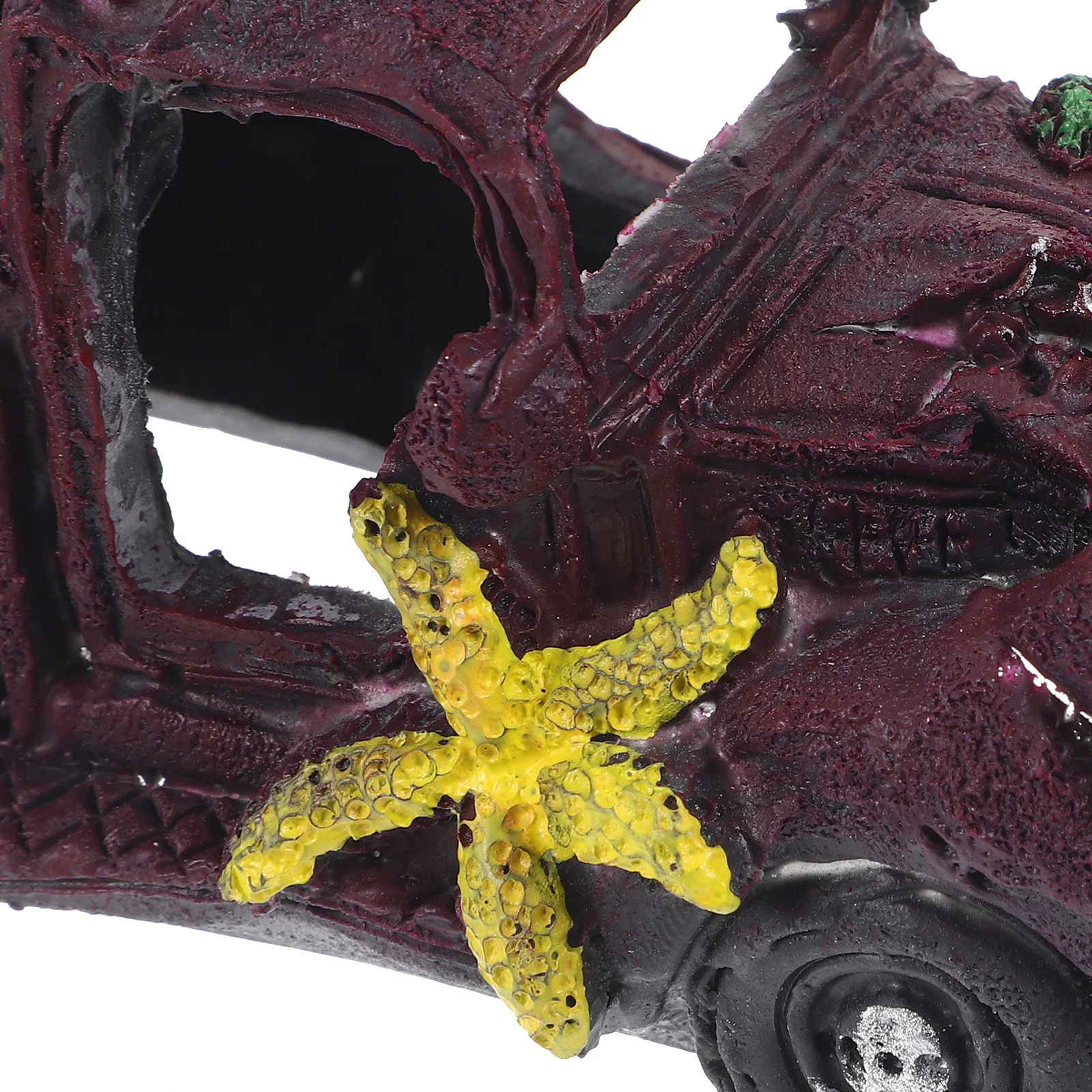 

Aquarium Resin Car Wreck Ornament Fish Tank Decoration Fish Hidden Cave Large Aquarium Decor Resin Safe Ornament