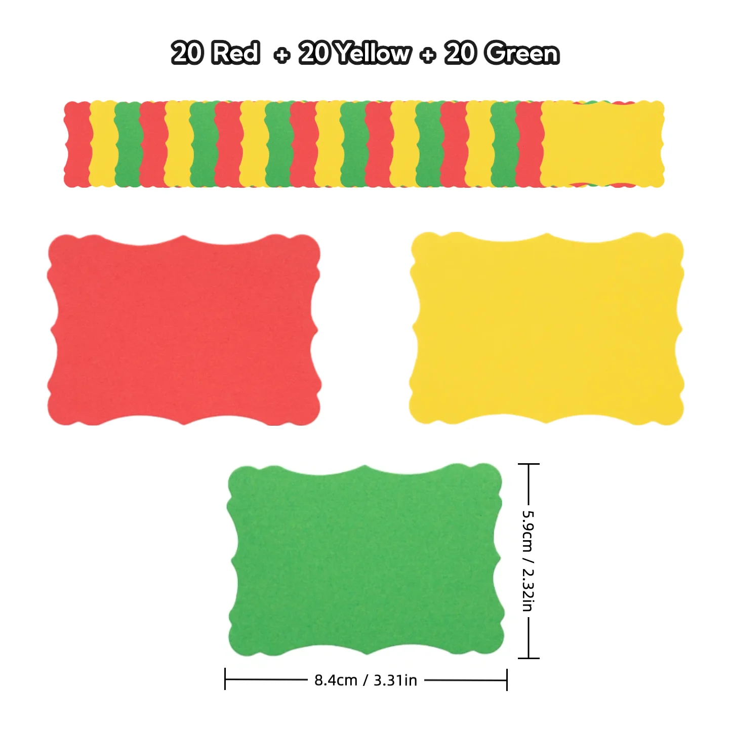 

Clearance! 60PCS Vintage Colorful 3 Colors Small Cards, New Year Christmas Greeting Cards Wedding Party Invitation Cards