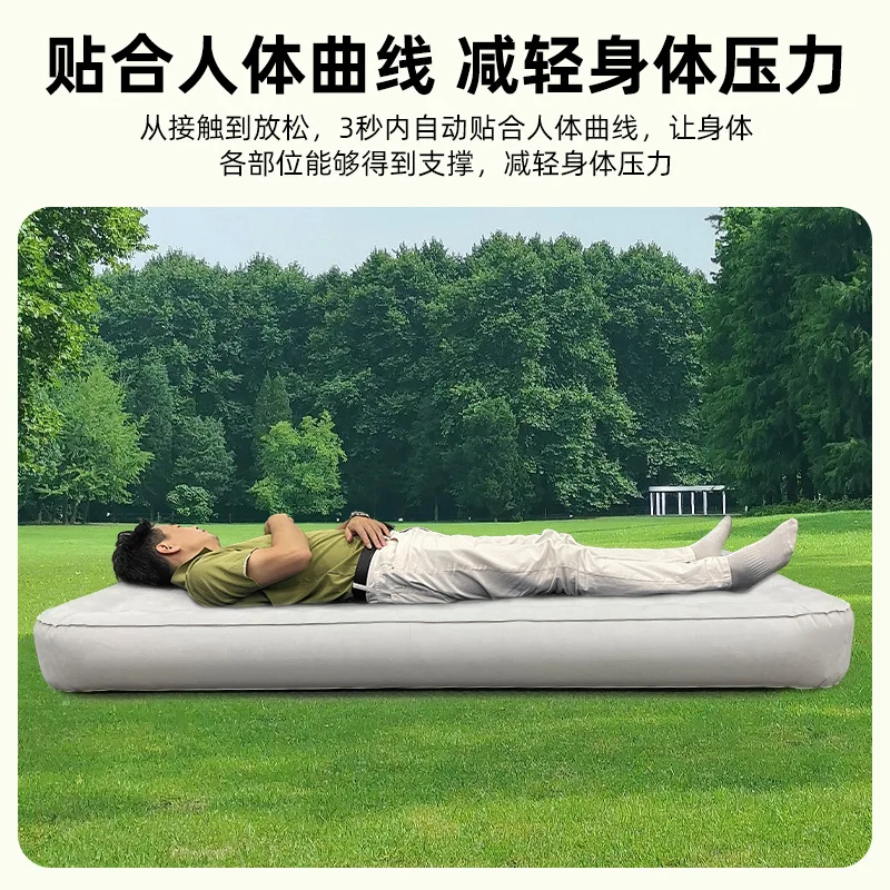 Self Inflating Camping Sleeping Pad, Single Portable Air Mattress for Outdoor, Lightweight Auto Inflatable Mat for Car Travel