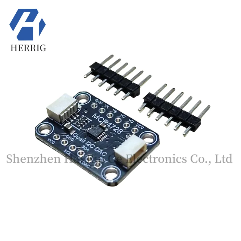 

1PCS MCP4728 Quad DAC outputs with EEPROM module compatible with STEMMA QT Qwiic