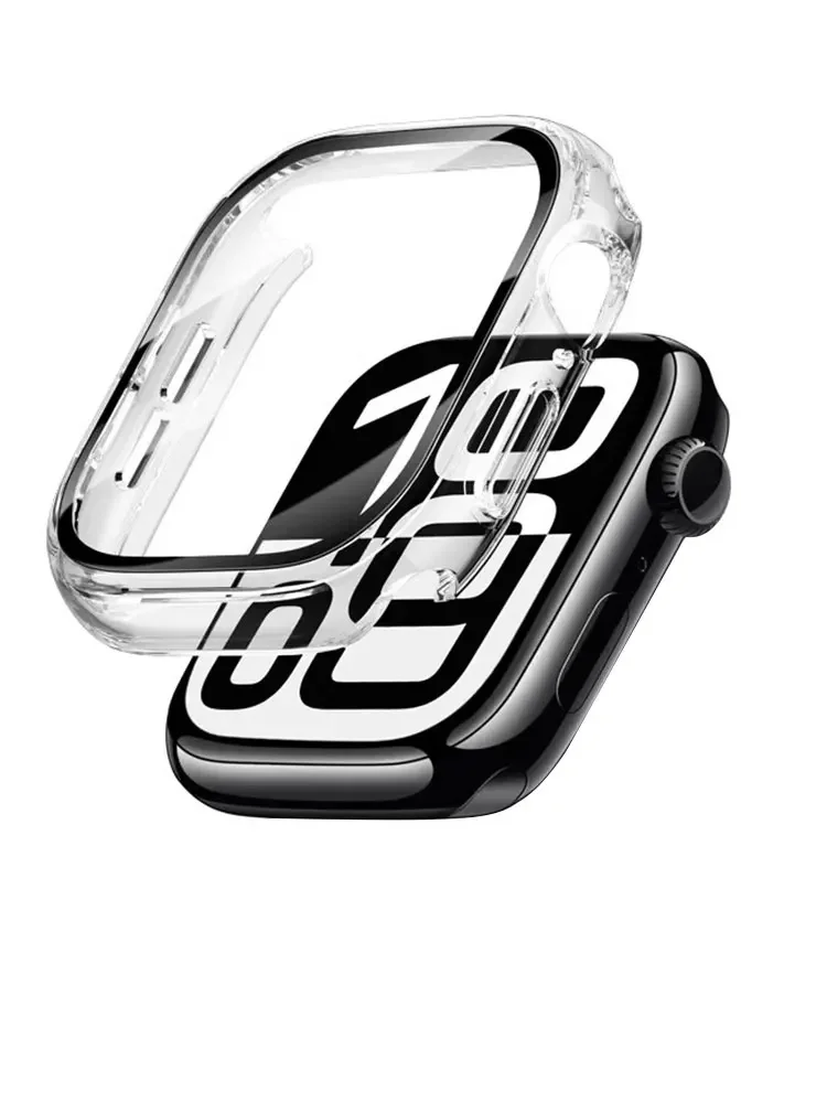 Szkło hartowane + osłona do Apple Watch Akcesoria 45mm 41mm 44mm 40mm 42mm Ochrona ekranu Apple Watch Case seria 9 4 5 6 SE 7 8