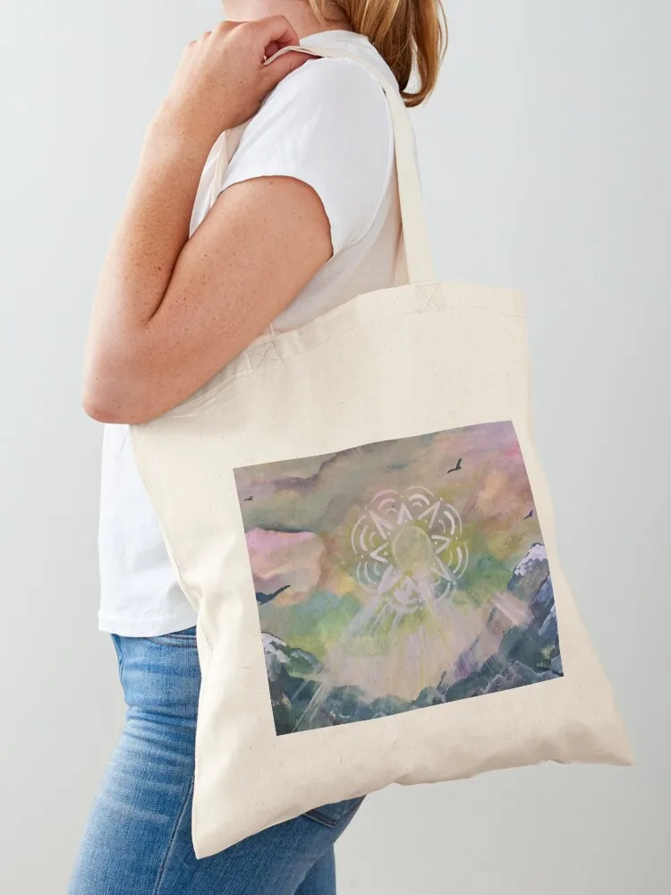 

Mystic Mountain Tote Bag canvas shopping bag Custom bag large size bags custom fabric
