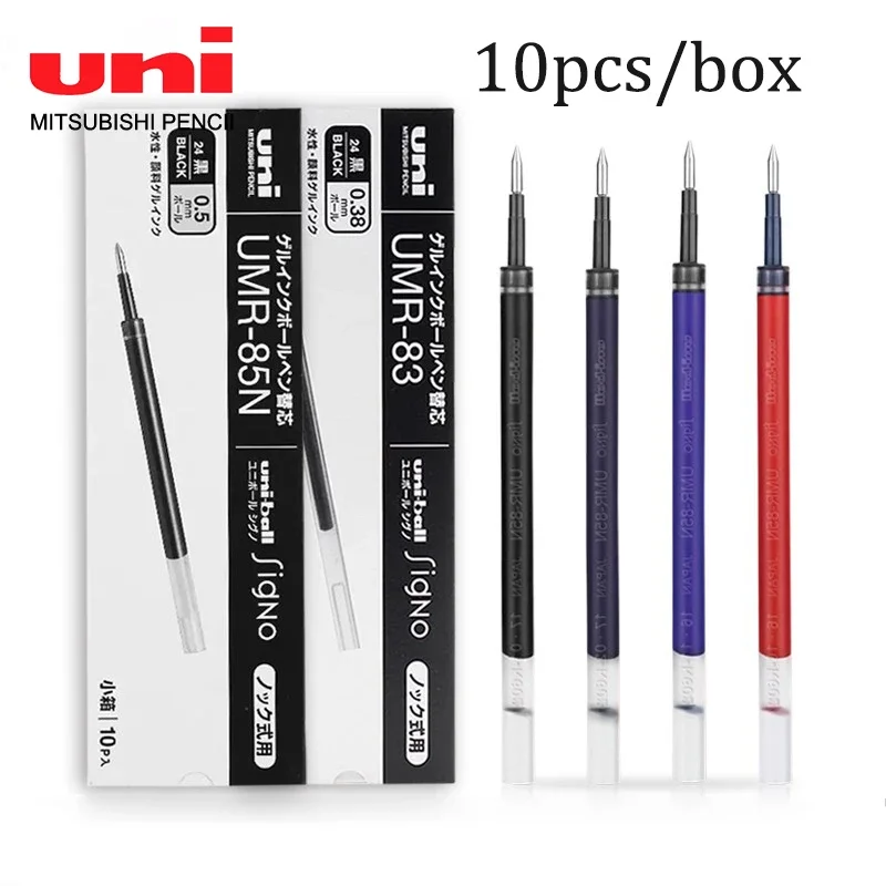 

10 Pcs Japan UNI Gel Pen Refills UMR-83 Water Pen Replacement Core Suitable for UMN-307/155/138 Waterproof Ink School Supplies