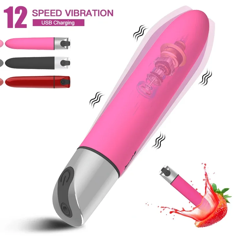 USB Charge Powerful Bullet Dildo Toys for Women Anal Clitoral Stimulator Erotic vibrator Adult Sex Toy shop 18