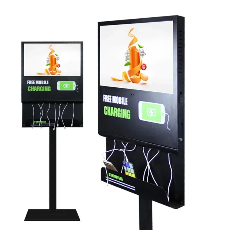 21.5inch 1920*1080 Indoor Advertising Android Wifi LCD Digital Signage with Mobile Phone Charging Station