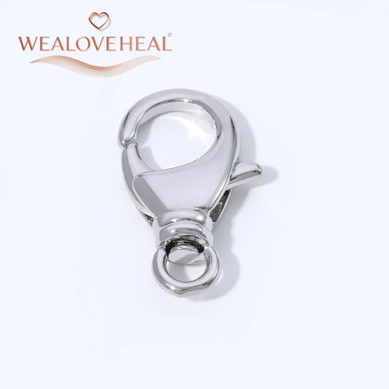 armband verschluss, 20mm Großer Rhodium-beschichteter Messing-Karabinerhaken Hochwertiger Metall-Federhaken für DIY Halsketten- und Armbandherstellung – Detail 19