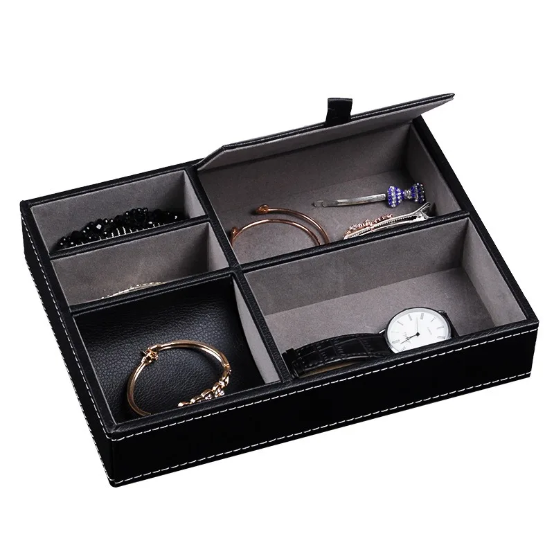 PU Wood Multifunctional Jewelry Storage Tray For Glasses Sunglasses Storage Watches necklace Earrings Organizer Holder Rack