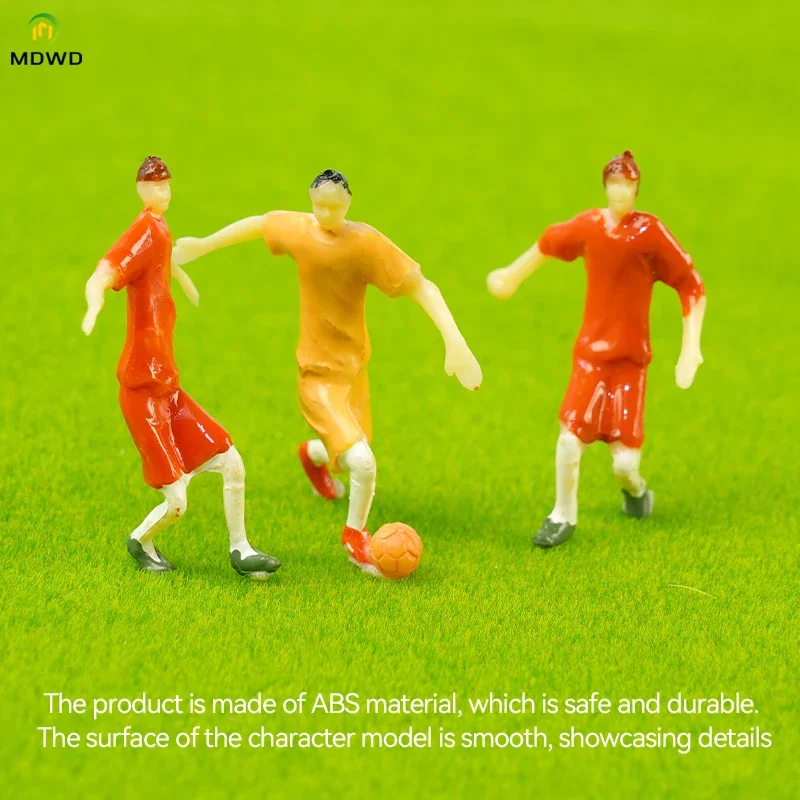 1:50 1:75 Scale  Mini Football Player Figures Model Unpainted/Colorful Sports People For Sand Table Layout Diorama Kits