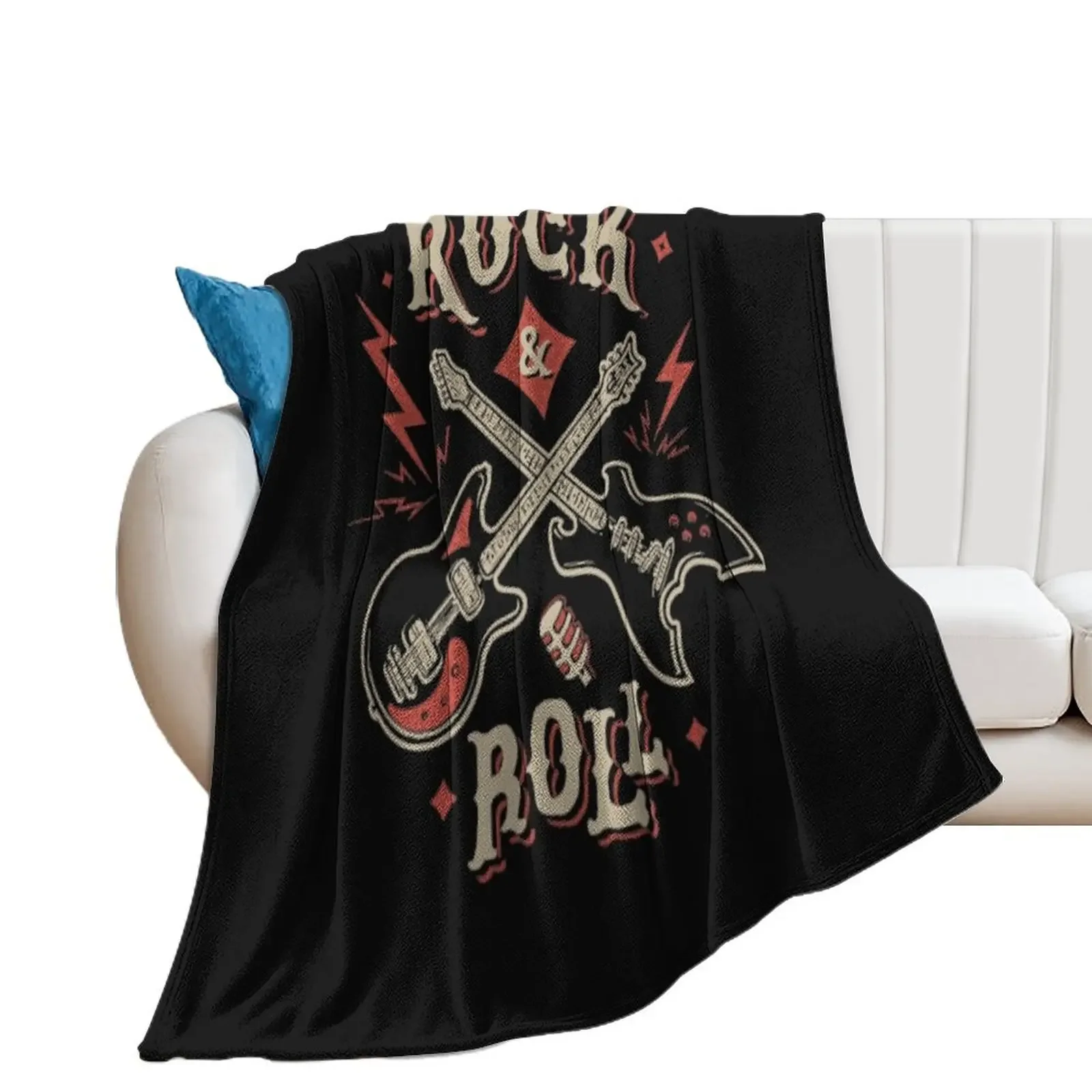 Rock N Roll Classic Throw Blanket Softest Extra Large Throw Blankets