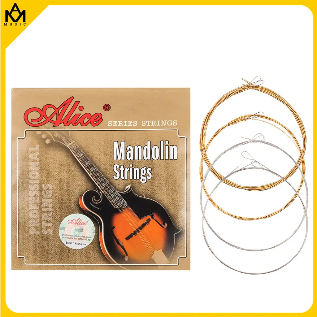 

Alice AM05 Mandolin Strings Set 0.011-0.040 Coated Copper Alloy Wound Plated Steel 4 Strings 1/5PCS