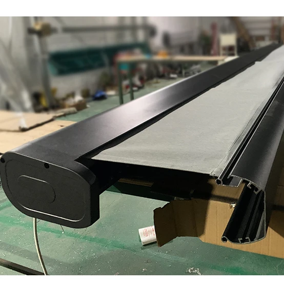 

Super Quality Patio Sunshade, Motorized Outdoor Canopy ,full Cassette Retractable Awning Black Aluminum Awning Parts Customized