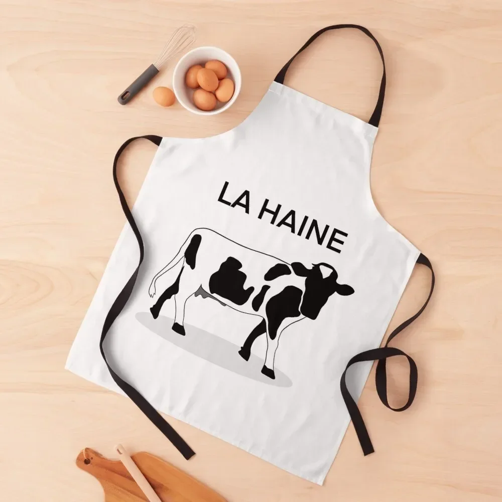 

LA HAINE COW Apron Waiter Uniforms useful gadgets for home Manicurists New year's Apron