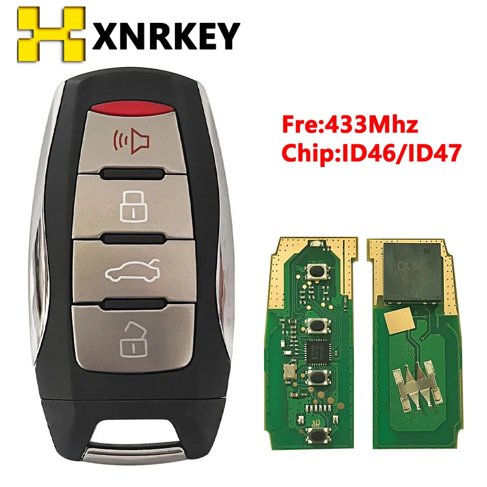 XRNKEY 4 Buttons Car Keyless Smart Remote Key 433Mhz with ID47 Chip for GWM Haval H8 H7 H9 H2S M6 F7X H4 F7 M4