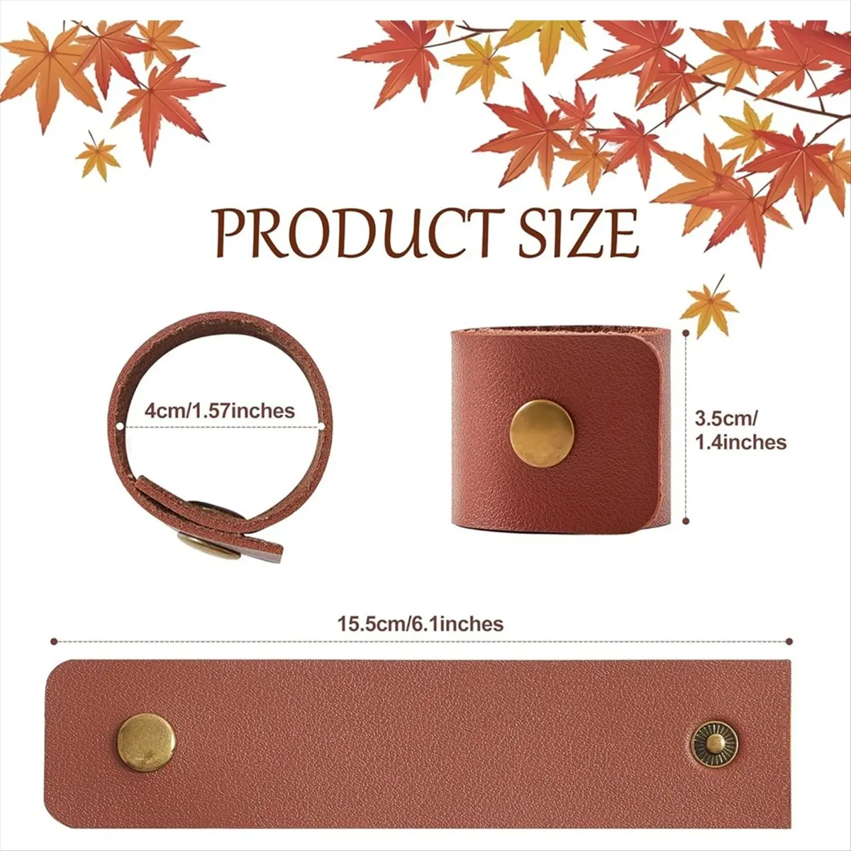 40PCS PU Leather Napkin Rings, Brown Vintage Farmhouse Napkin Holder for Wedding Party Birthday Banquet Table Decoration