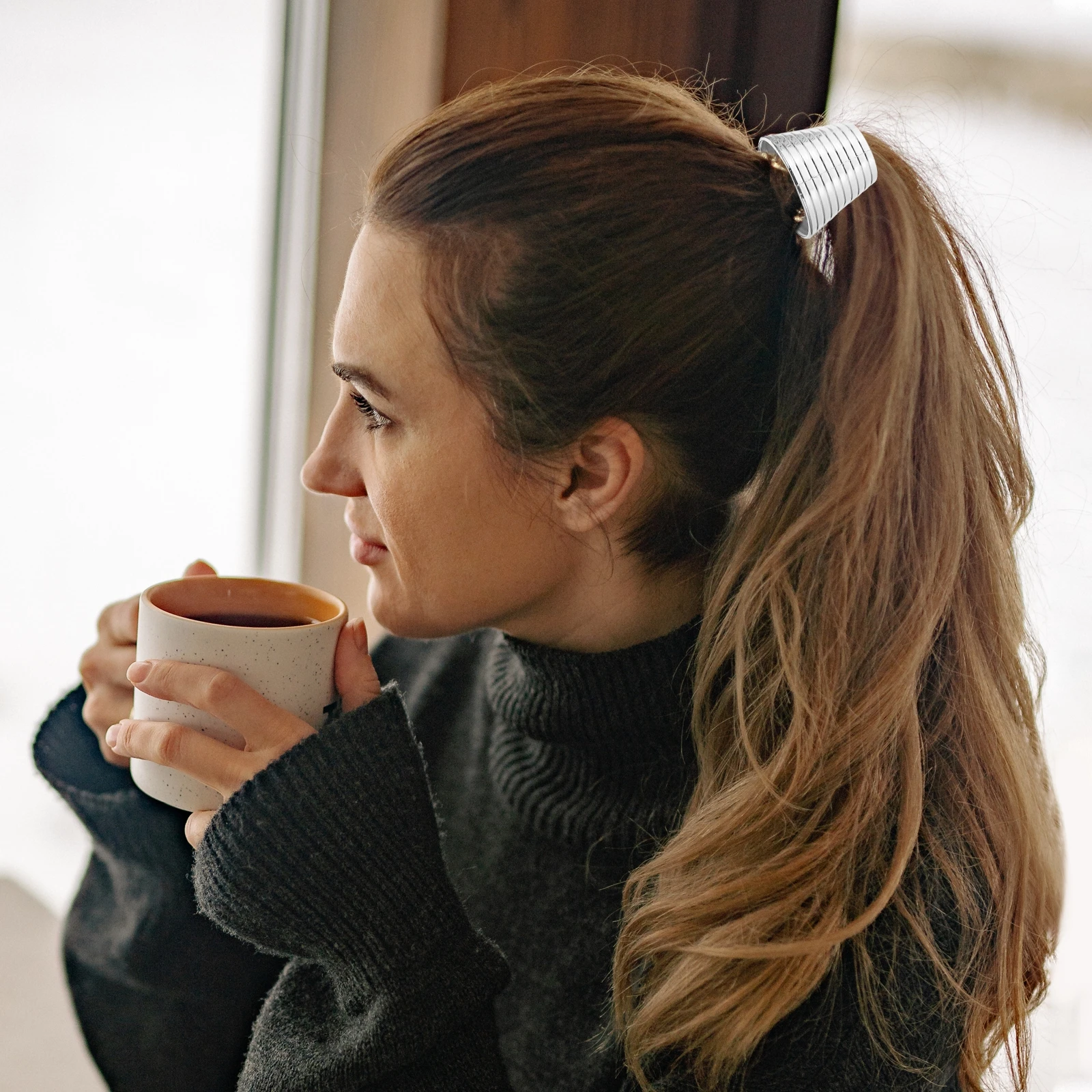 

4Pcs Ponytail Buckles Hair Clips Sturdy Fixators Easy Hair Styling Tool for Women Girls Suitable Party Wedding Daily Use