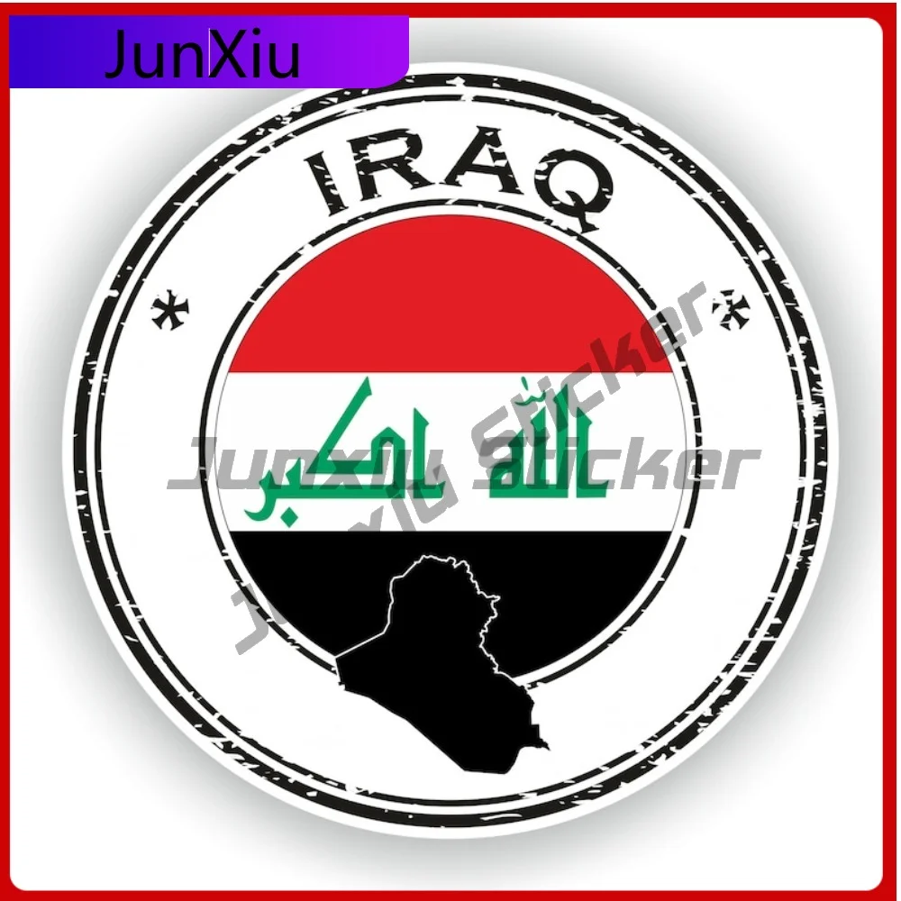 

Iraq Seal Sticker Round Flag Creative Vinyl Decal Waterproof Decorative for Car Laptop Trolley Case Motorcycle Helmet