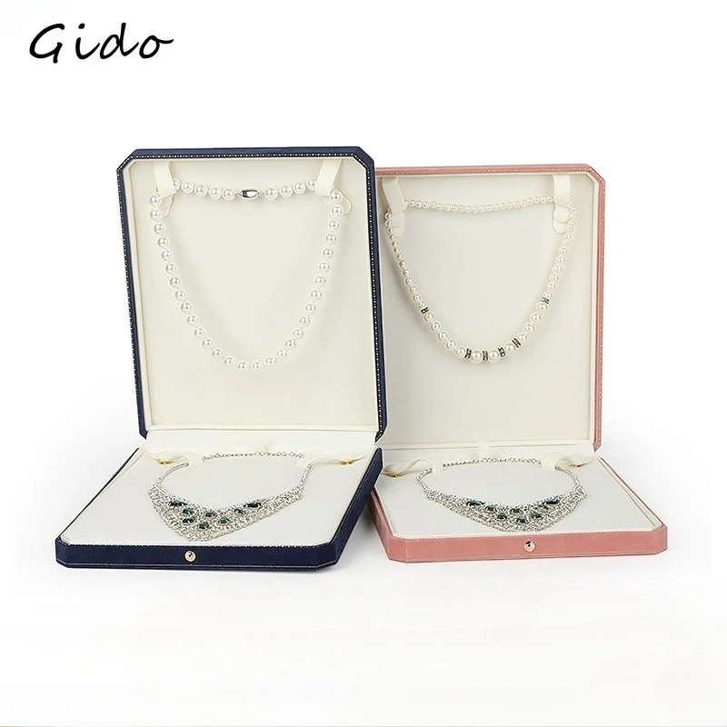

Octagonal Pearl Holder Velvet Bracelet and Necklace Packaging Box Pearl Necklace Box Mother's Day Gift Pearl Case