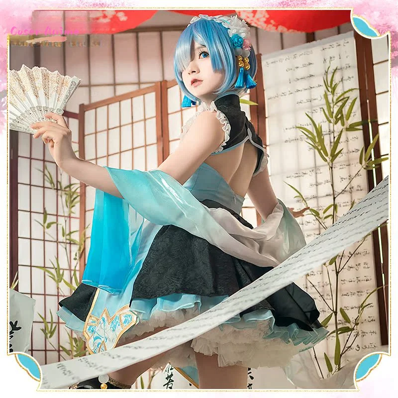 Anime Re:Life in a different world from zero Rem Cosplay Costume Uniform Halloween Carnival Party Christmas Play Role Clothes