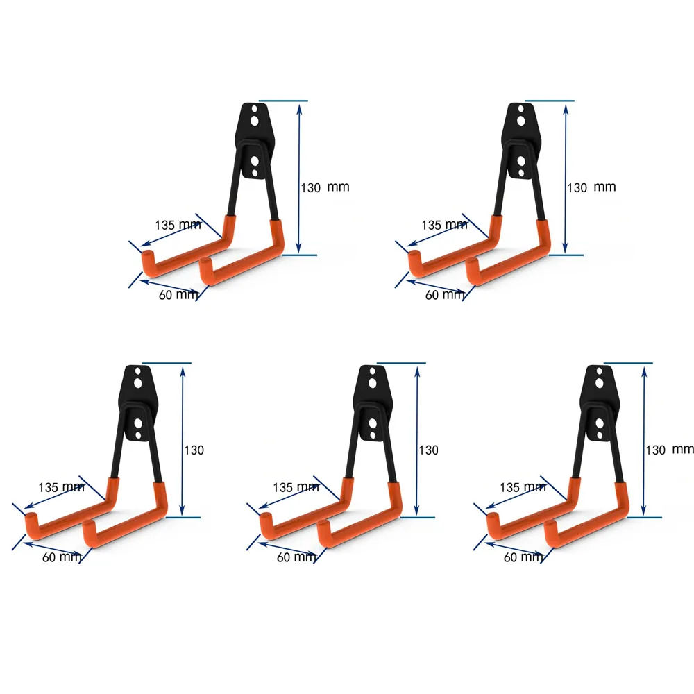 Zware metalen haak Garage Organizer Wandmontage Fietshanger Haken Wandmontage Antislip opberghaak voor ladders Tuingereedschap