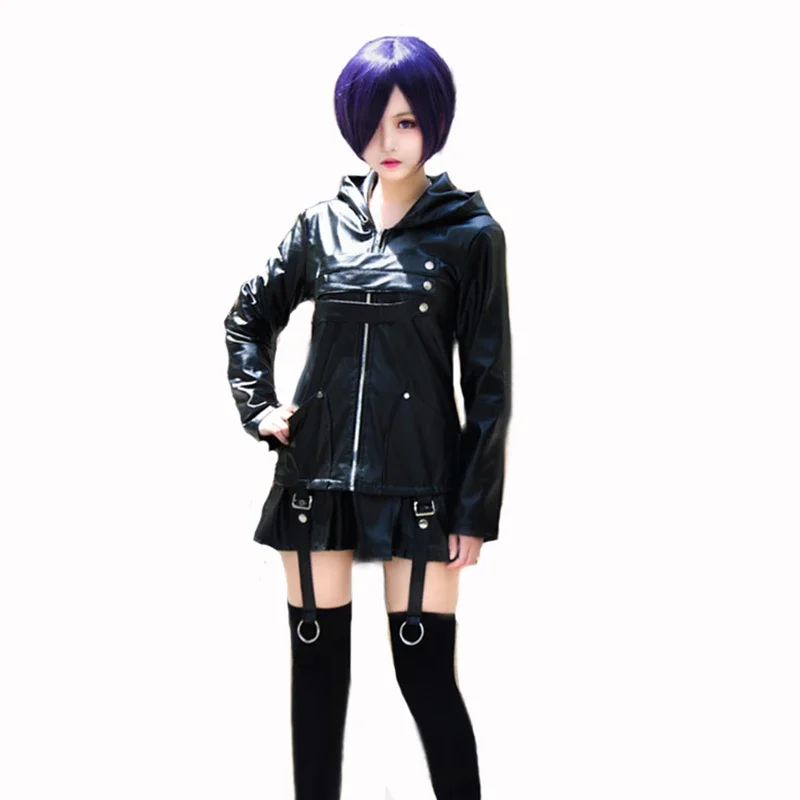 

Japanese Anime Cosplay Costume Kaneki Ken Kirishima Touka PU Costume Set