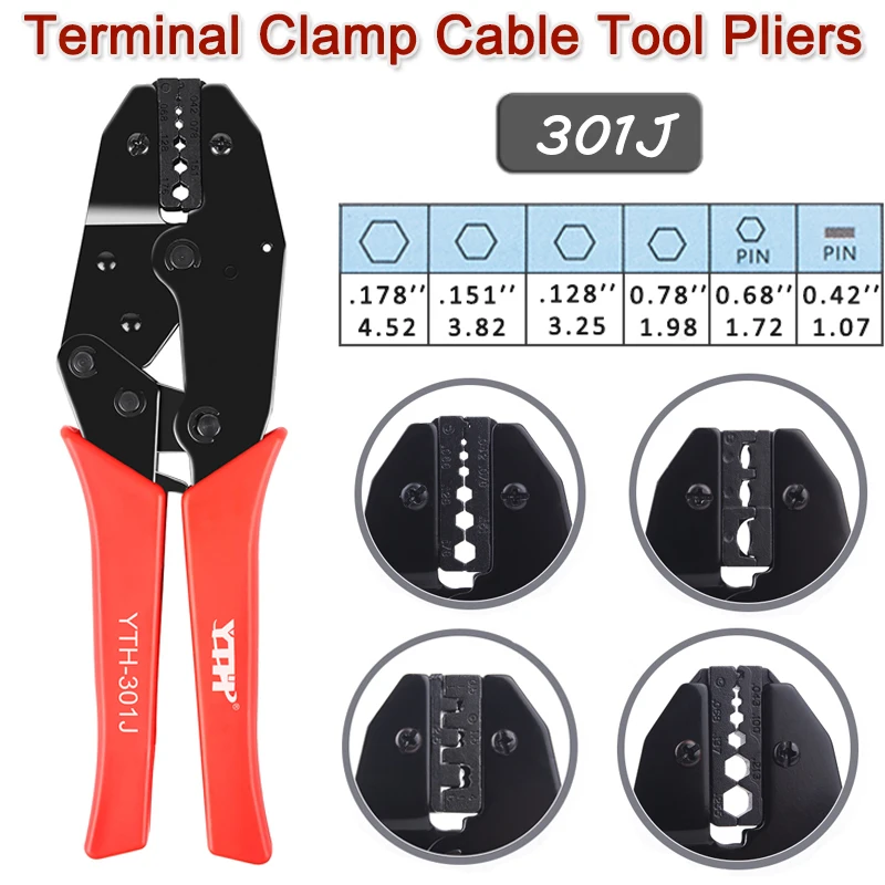 YTH Terminal Clamp Cable Tool Nippers SMC Hex Coating Crimping Pliers FOR RG179 RG174 RG316 SMA SMB MCX TNC Crimper Hand Tools