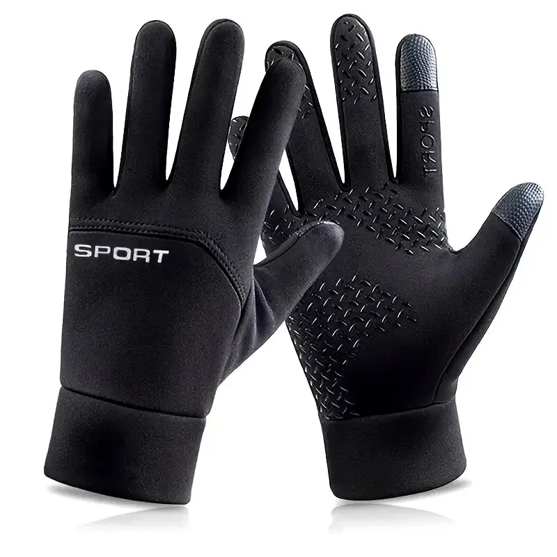 AliExpress NONE Motorcycle Riding Gloves for Men Fingertip Touch Screen Palm Silicone Anti Slip Warm Gloves Outdoor Sports Running Riding Gloves