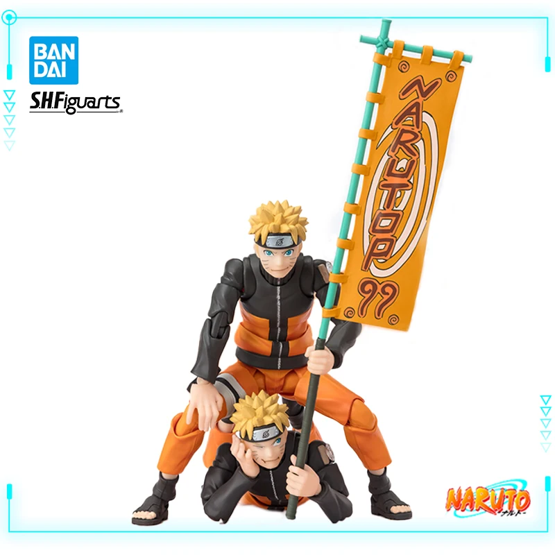 

Bandai Original Genuine S.H.Figuarts Naruto Shippuuden Uzumaki Naruto NARUTOP99 Edition 14.5cm Model Action Figures Toy Gifts