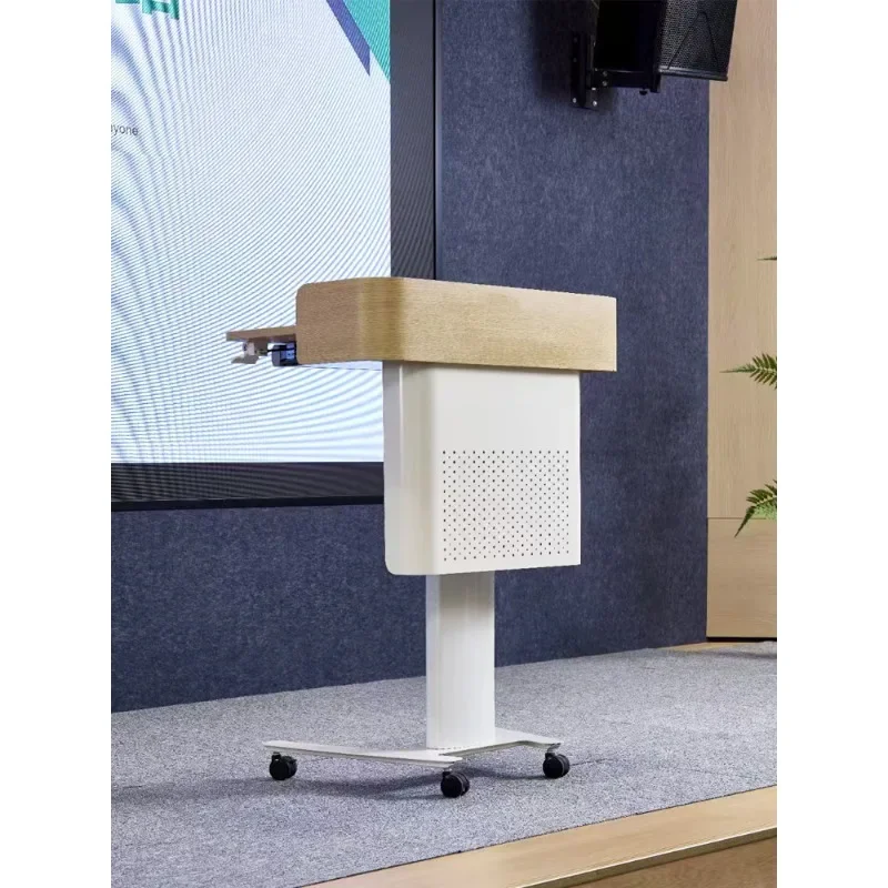 Mobile lift lectern lectern