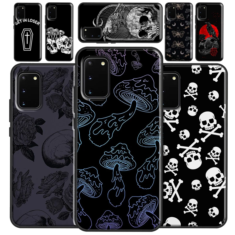 Skull Gothic Creepy Pastel Goth Phone Case For Samsung Galaxy S21 S20 FE S10 S9 S8 Note 10 Plus S10e Note 20 S22 Ultra