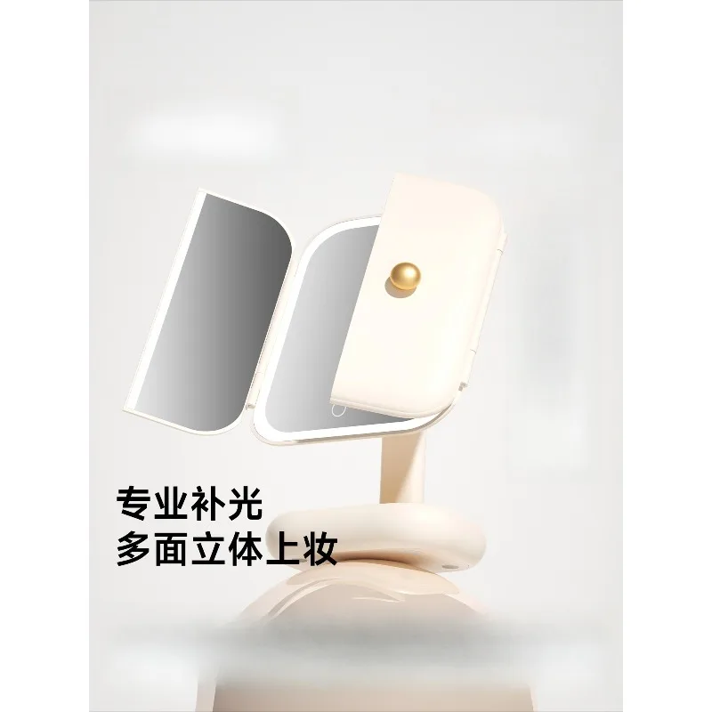 

[Holiday gift] Makeup mirror with lamp led mirror desktop birthday beauty mirror