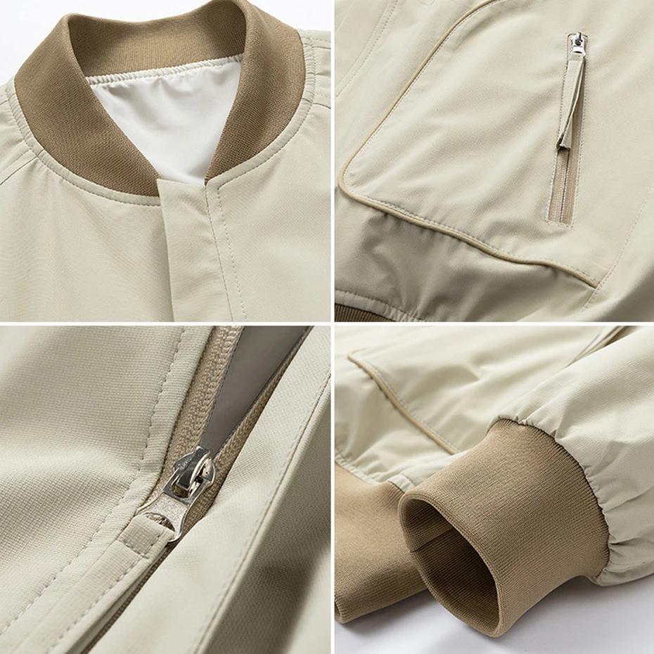 Varsity Jacket Men Waterproof Windbreaker Jacket Coat Spring Autumn Baseball Jacket Fashion Casual Outerwear Male