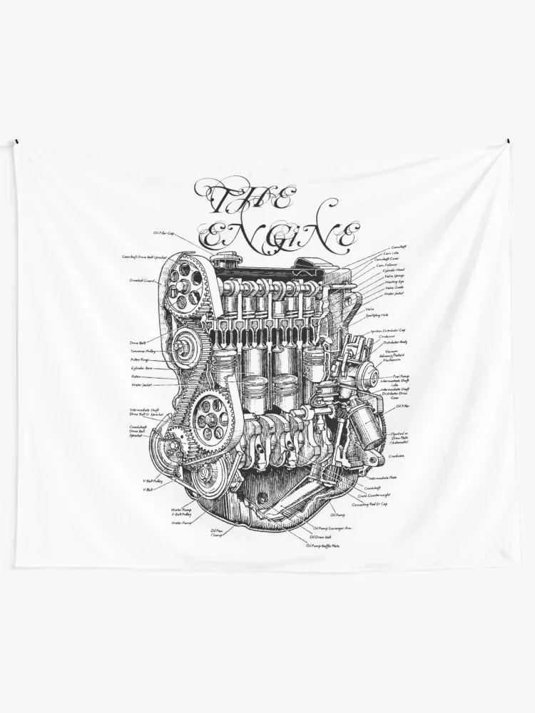 THE ENGINE Tapestry Room Decorations Art Mural Tapestry