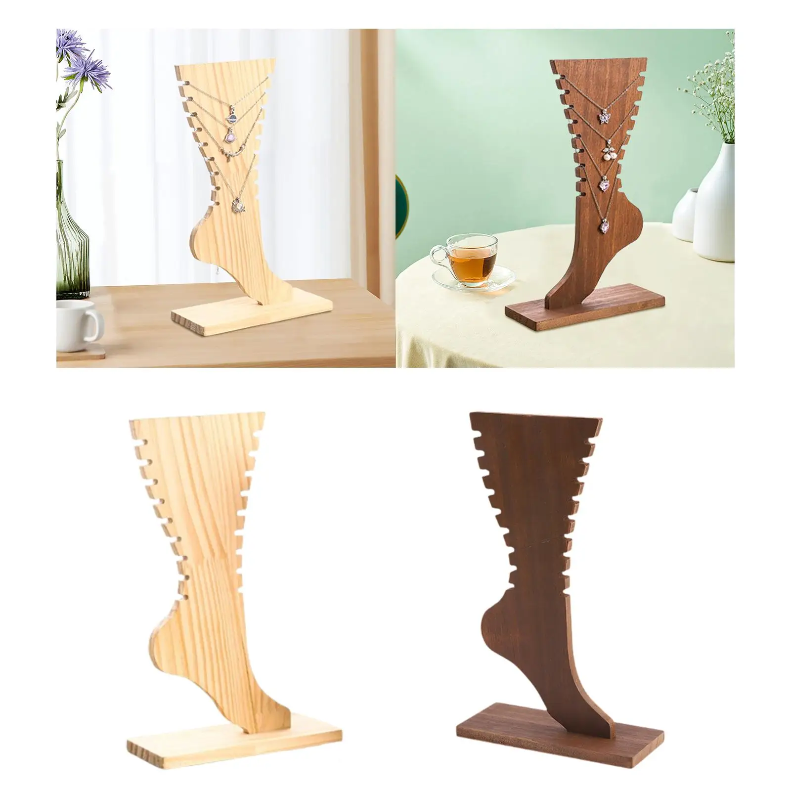 

Jewelry Display Stand Anklets Display Storage Tabletop Jewelry Organizer Wood