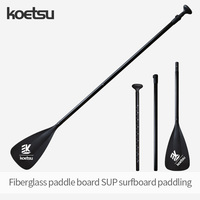 KOETSU fiberglass paddle with adjustable SUP paddle board, standing anti-slip single-head paddle for rowing and surfing