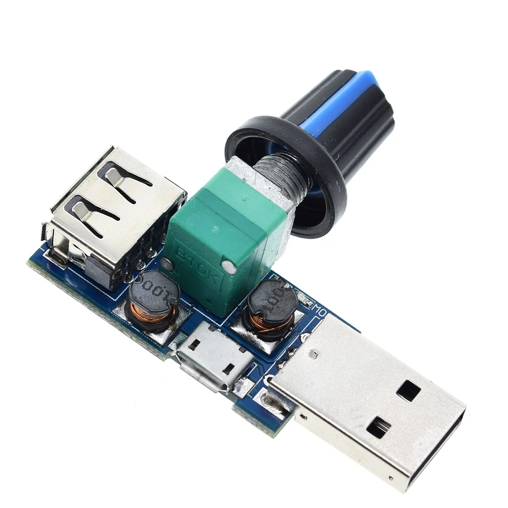 Tzt Mini Usb Fan Governor Windsnelheid Controller Luchtvolumeregelaar Koeling Mute Multifunctionele Ventilator Snelheid Schakelaar Module Dc 5V