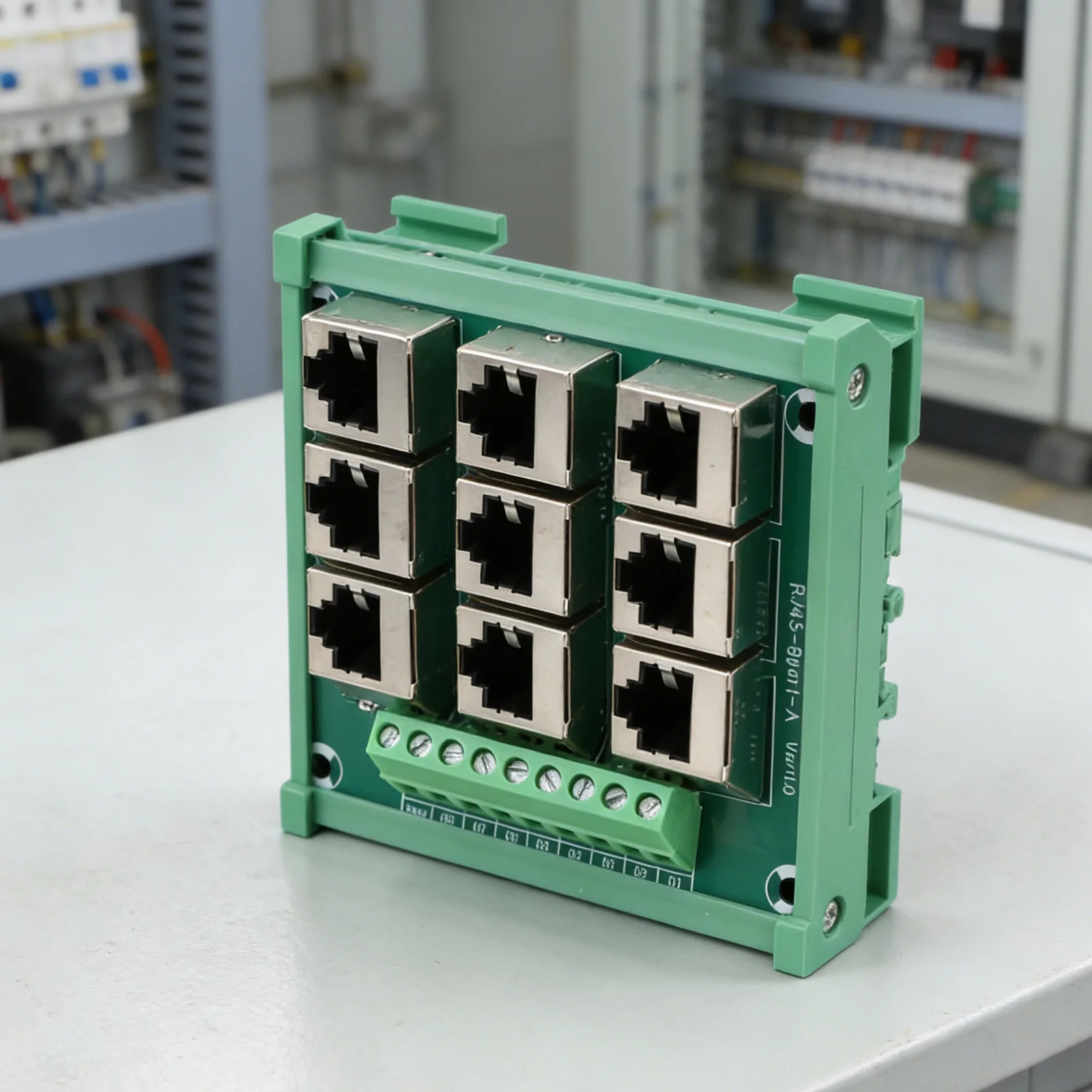 

Клеммный адаптер для монтажа на DIN-рейку, совместимый с панелями управления, для многоканальных соединений, для установки на панель управления