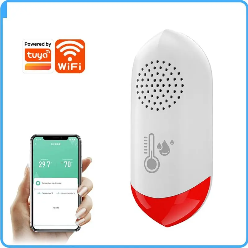 [A92P!】 WIFI Temperature And Humidity Sensor Furnishing Temperature And Humidity Detector Intelligent Temperature Humidity Alarm