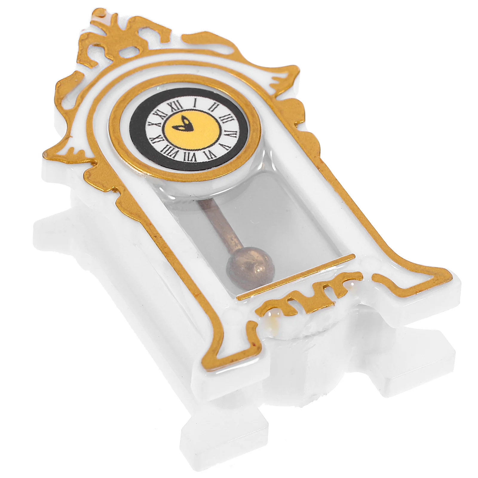 

Miniature Classical Clock Pendulum Decoration Dollhouse Furniture Accessories Vintage Resin