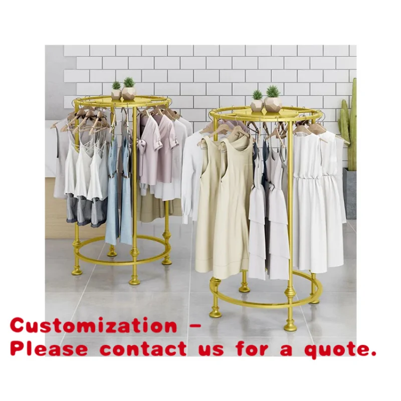 

Customize.Kainice Customized Clothes Boutique Store Round Shape-stand Metal Hanging Clothes Display Rack