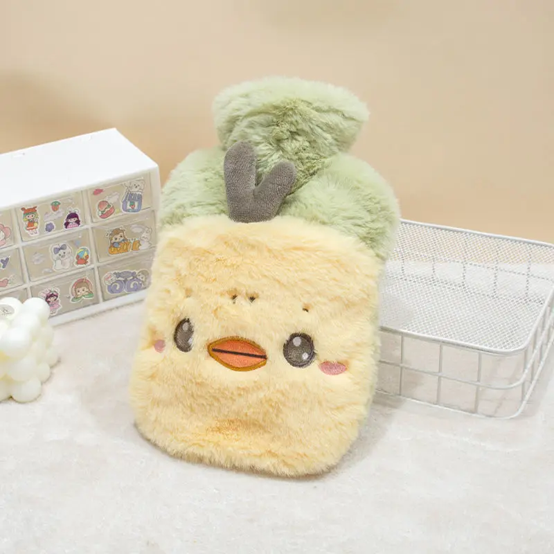 

Plush belly warm hot water bottle filled with water, large capacity baby warmer foot warmer hand warmer hot water bottle