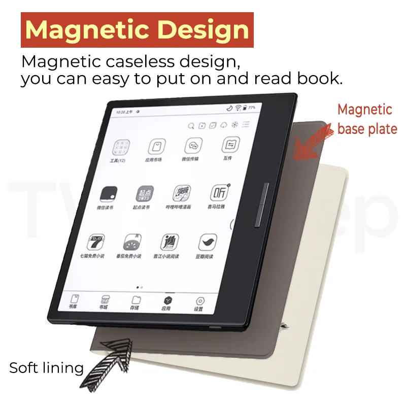 Twosheep Case for Boox Go7 Go Color7 GenII GenI Page Leaf3 Leaf3c 7-inch Magnetic Cover Auto Sleep Abstract art style