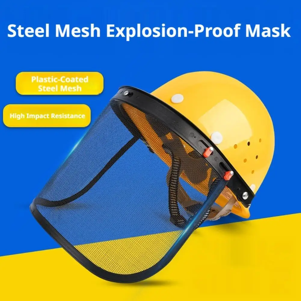 Mesh Face Safety Helmet for Chainsaw Lawnmower Flip-up Forest Logging Protection Mask Garden Grass Mowing Supplies