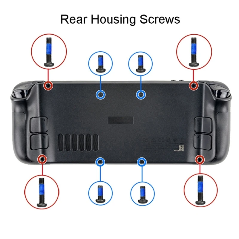 1Set Metal Screws Game Console Back Cover Rear Housing Screws Kit for Steam Deck Repairing Part Gaming Accessories