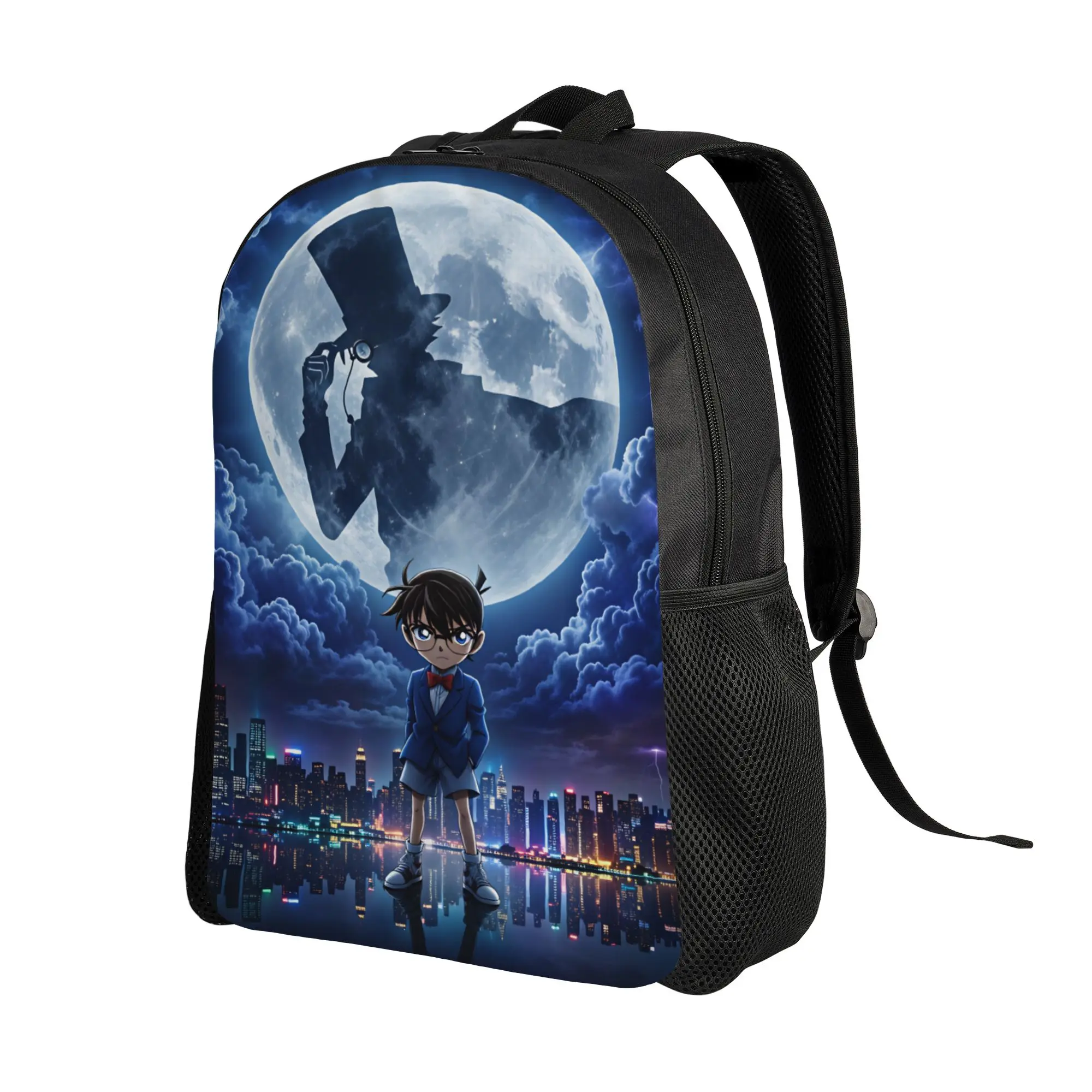 Detectives Conans Backpack  Female Polyester Camping Backpacks Soft Aesthetic School Bags Rucksack