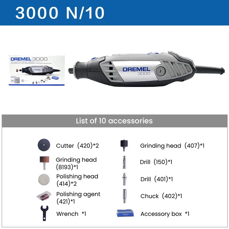 Dremel 3000/4250 Mini Grinder Rotary Tools 10-35 Pcs Accessories Rechargeable Grinder Engraver Electric Polisher Cutting Machine view 2