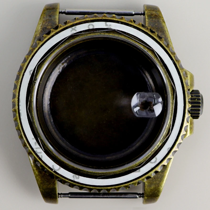 

40mm PVD Bronze Men's Watch Case Sapphire Crystal For SUB GMT Seiko NH34 NH35 NH36 NH38 4R36 Movement 20ATM Waterproof 120clicks