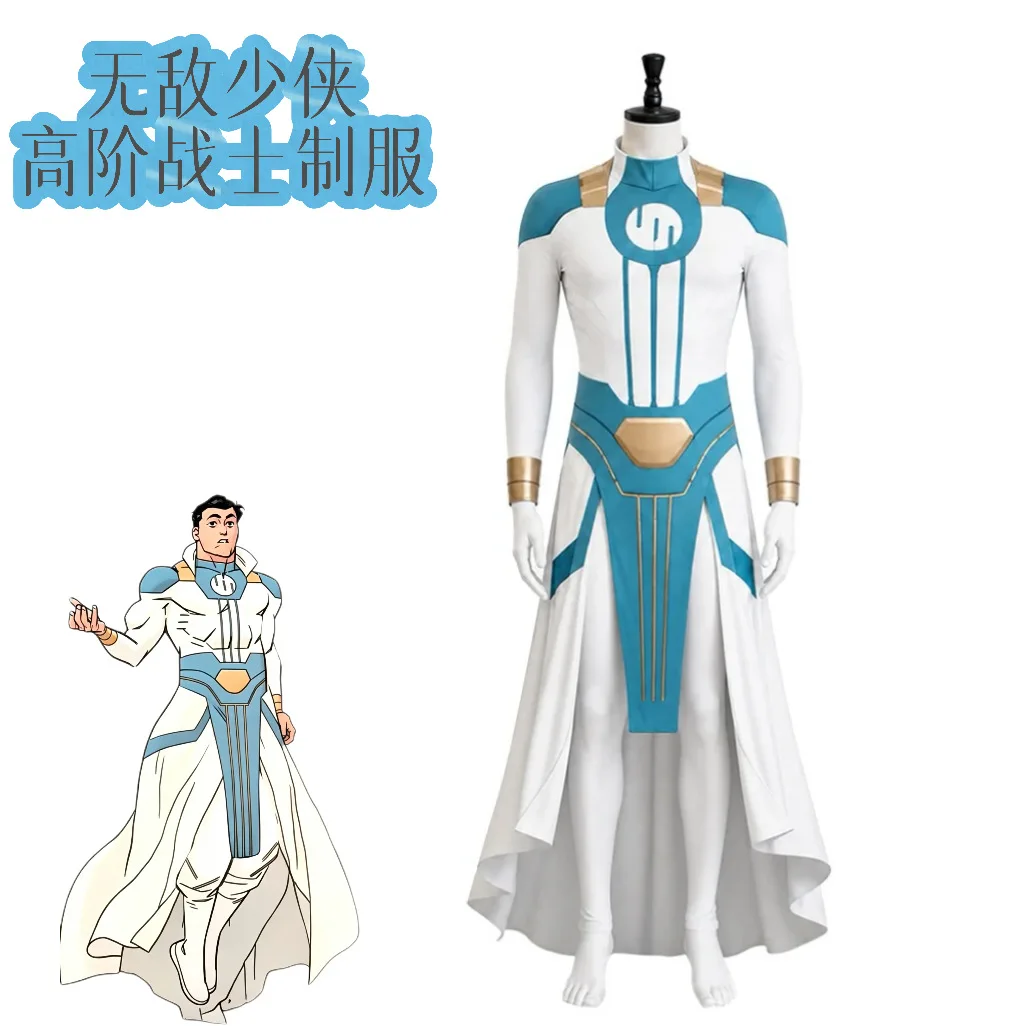 

Invincible Disguise Mark Grayson Jumpsuit Cartoon Cosplay Costume Grey Blue Uniform Outfit Costume Halloween Carnival Costume
