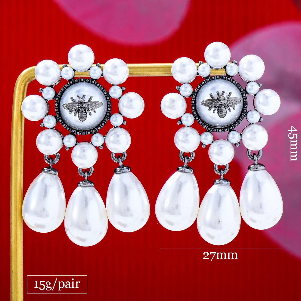 Missvikki New Boho Charm Ins Style Nature Pearl Drop Earrings for Women Bridal Wedding Party Be Original Lady Summer Jewelry