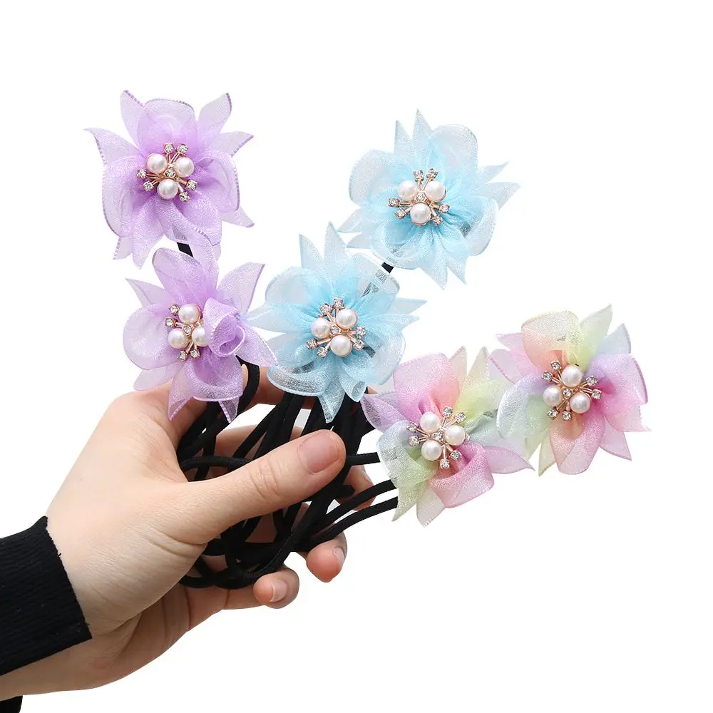 Headband Hairdressing Tools Bowknot Flower Hair Maker Tools Flower Hairpin Girl Headwear Hair Accessories Hair Bun Maker