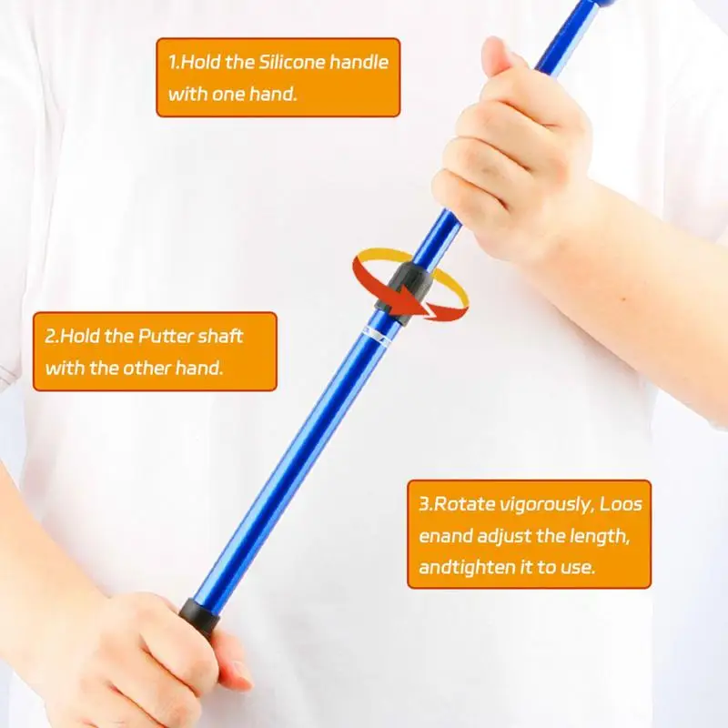 Telescopic Golf Swing Trainer Two Way Junior Golf Putter Mini Golf Club Practice Stick Golf Swing Masters Training Aid Exercise